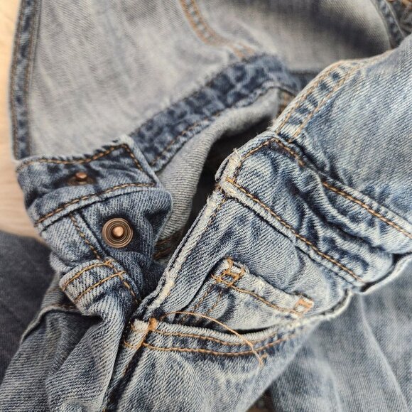 Gap Girls Overalls Size Small Distressed Denim Jeans Pants - Picture 9 of 10